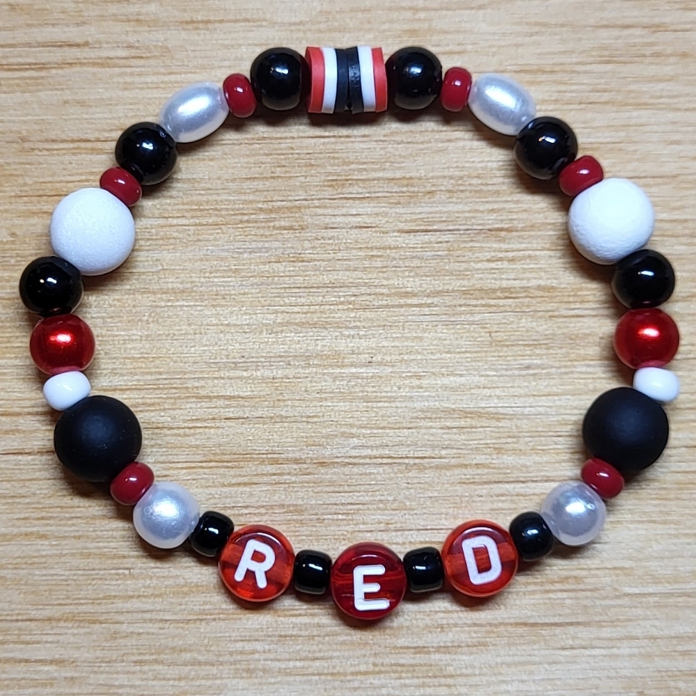 Red- Taylor Swift Friendship Bracelet, Size 6"